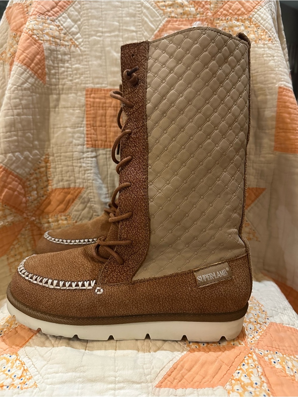 Super Lamb Lace up Womens Winter Boots